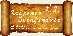 Krstimir Serafimović vizit kartica